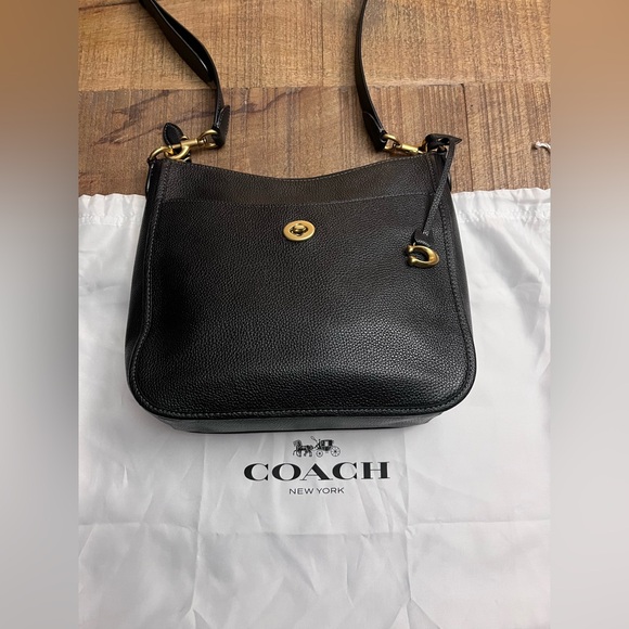 Coach Chaise Black Crossbody Bag with Gold Accents C8483 - Picture 3 of 16